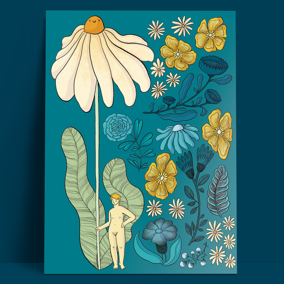 Postkarte - Magic Flower