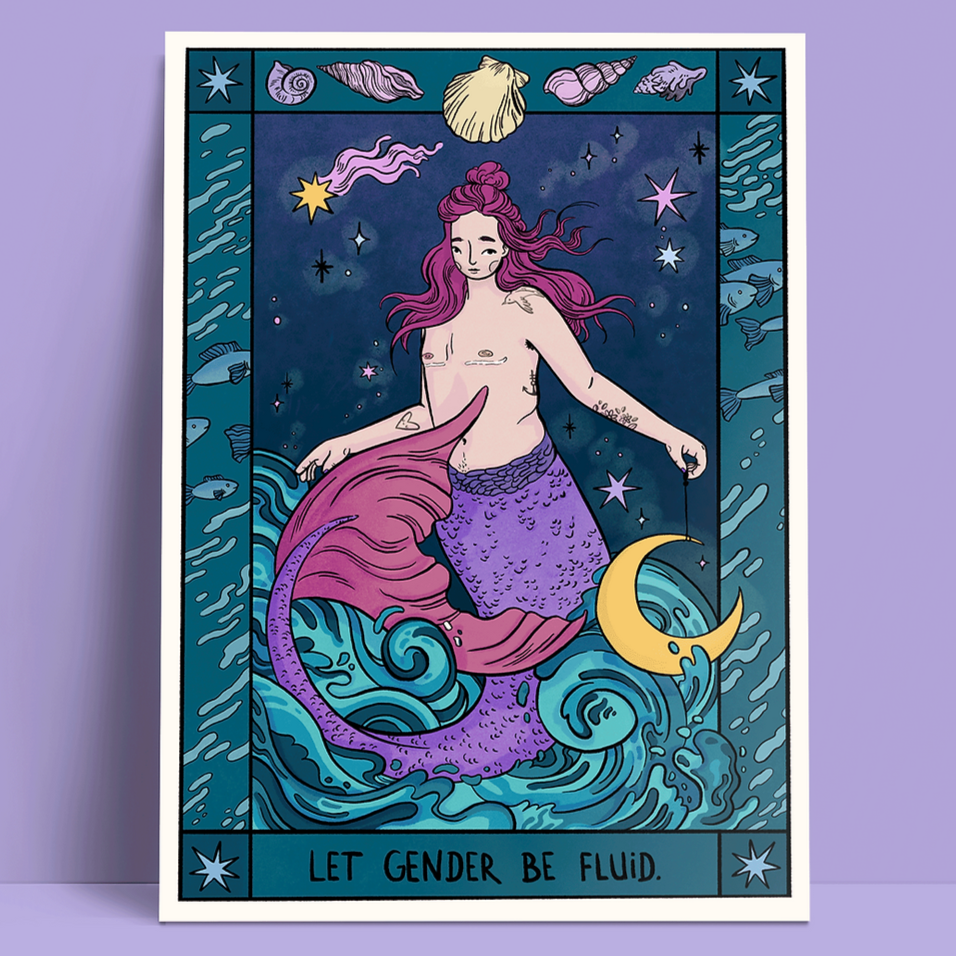 Postkarte - Let Gender Be Fluid