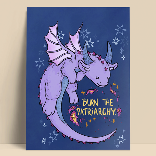 Postkarte - Burn The Patriarchy