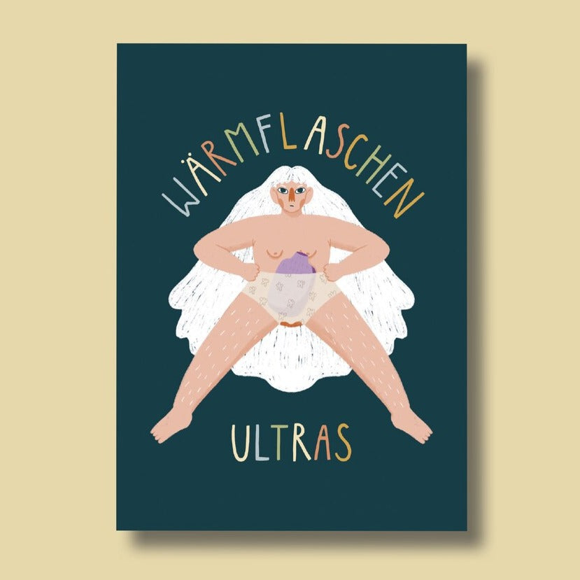 Postkarte - Wärmflaschen Ultras