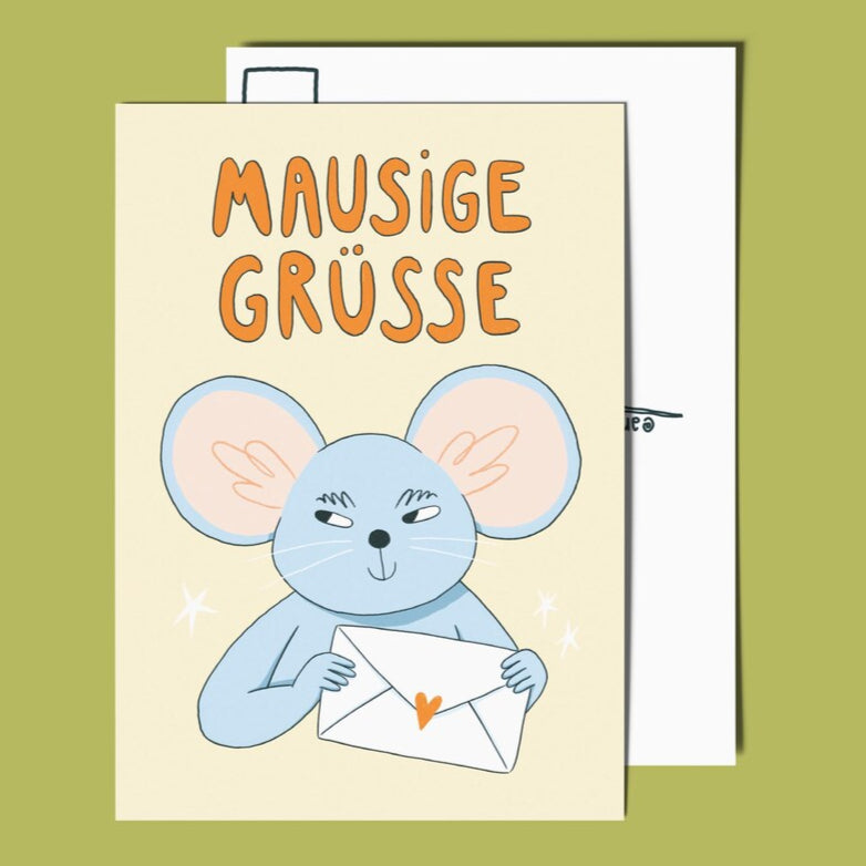 Postkarte - Mausige Grüsse