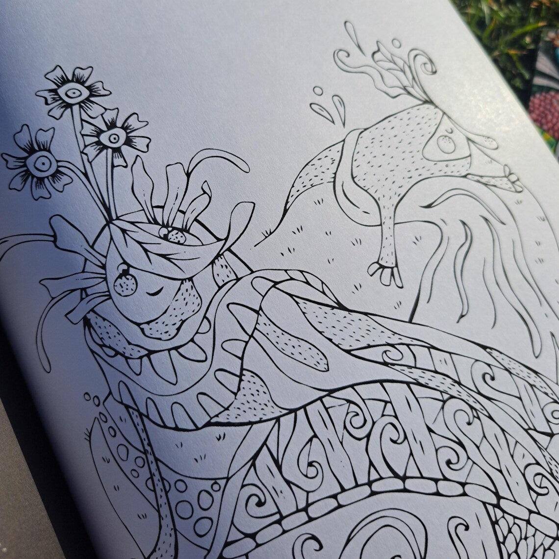 Ausmalbuch - Magisches Malbuch der Frühlingswesen