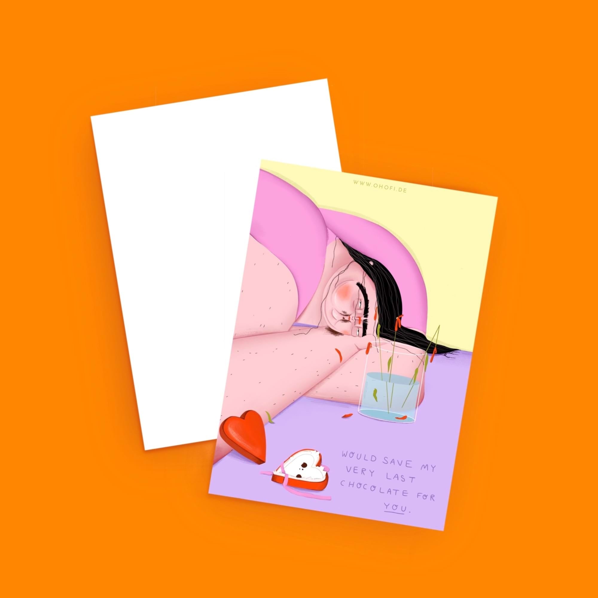 Postkarte - Save my Chocolates for You