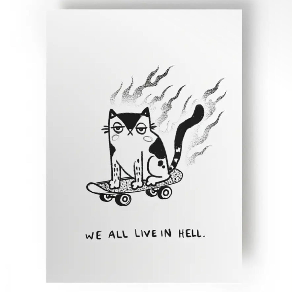 Postkarte - We All Live In Hell