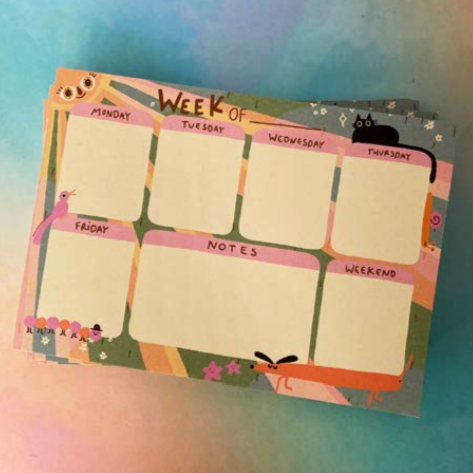 Notizblock Wochenplaner - Sunny Week