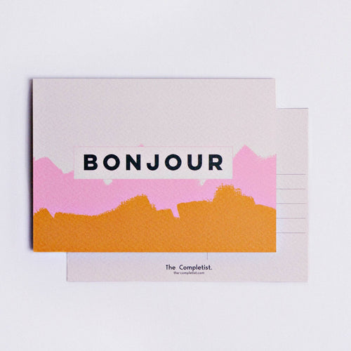 Postkarte - Bonjour