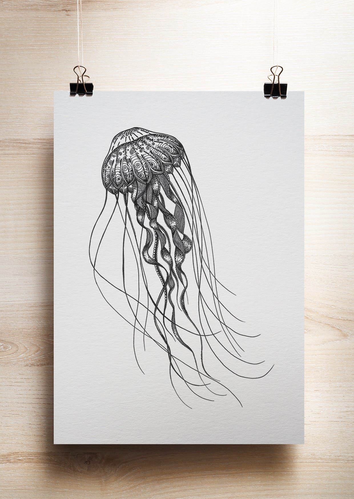 Postkarte - Tiefseequalle