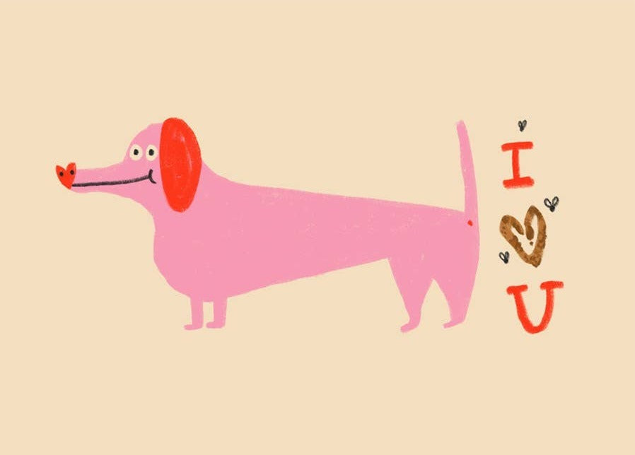 Postkarte - I Heart You