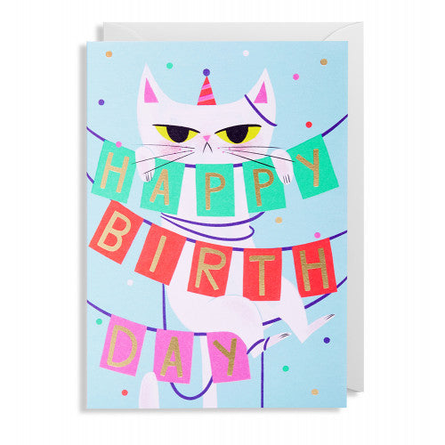 Grußkarte - Happy Birthday Cat