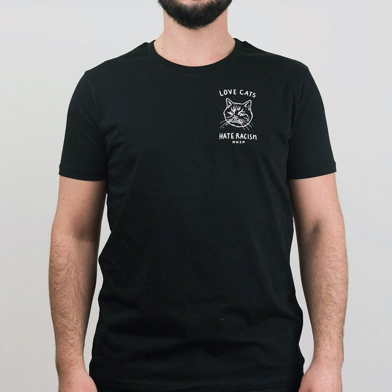 Love Cats Hate Racism T-Shirt