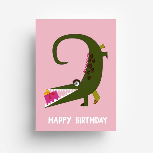 Postcard - Crocodile Birthday