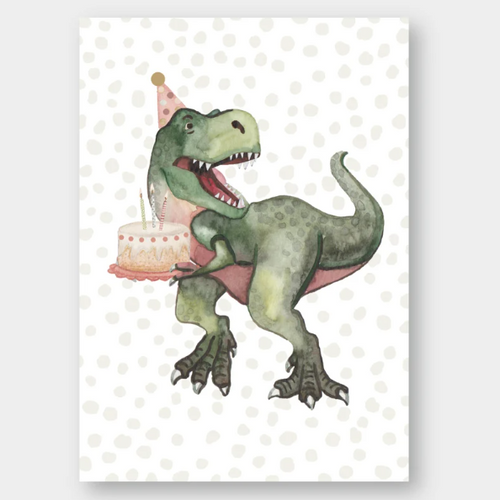 Postkarte - T-Rex Birthday