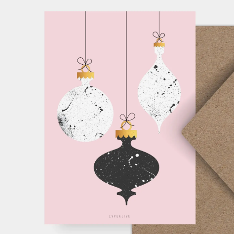 Postkarte - Christmas Ornaments