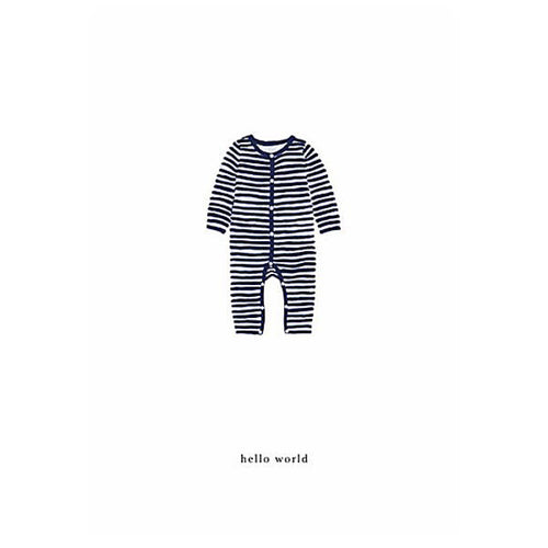 Grußkarte - Hello World Onesie