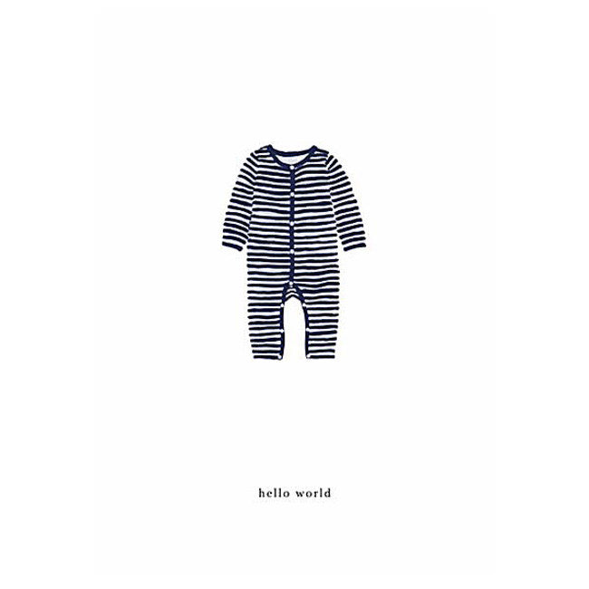 Grußkarte - Hello World Onesie