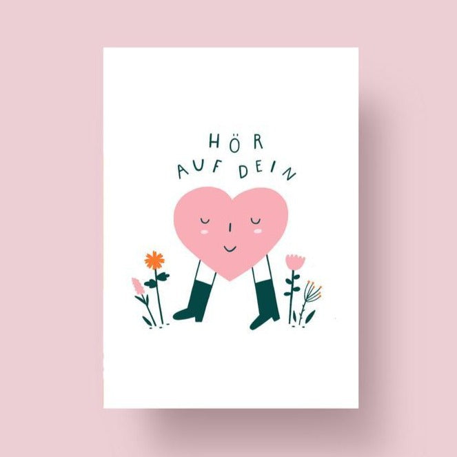 Postkarte - Hör Auf Dein Herz