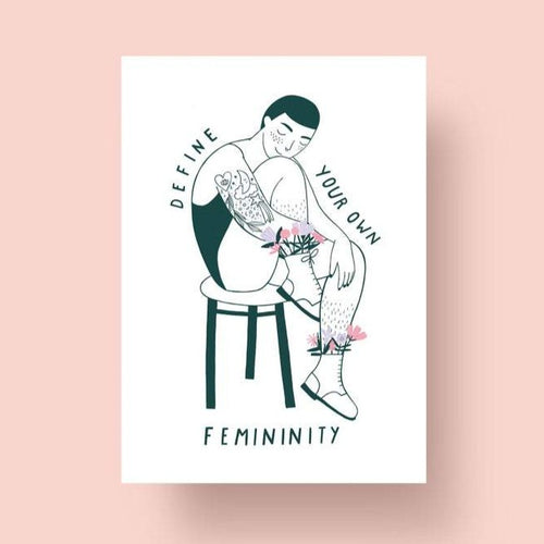 Postkarte - Define Your Own Femininity