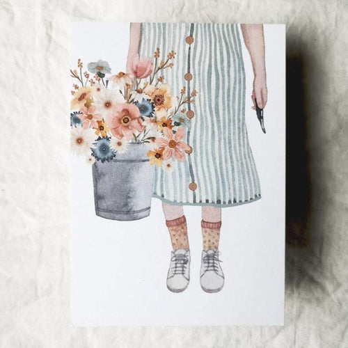 Postcard - Flower Girl