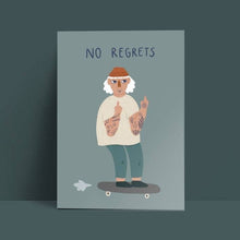 Postkarte - No Regrets