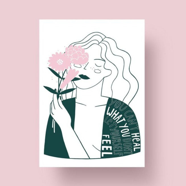 Postkarte -Let Yourself Feel