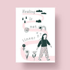 Postkarte - Healing Is Not Linear