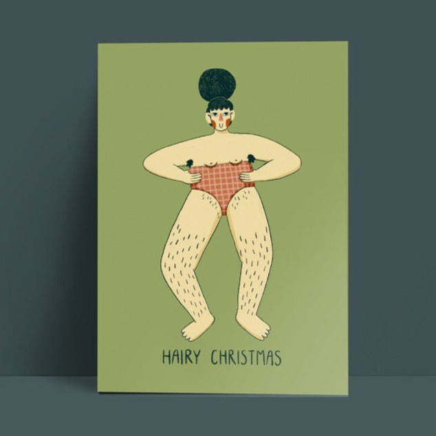 Postkarte - Hairy Christmas