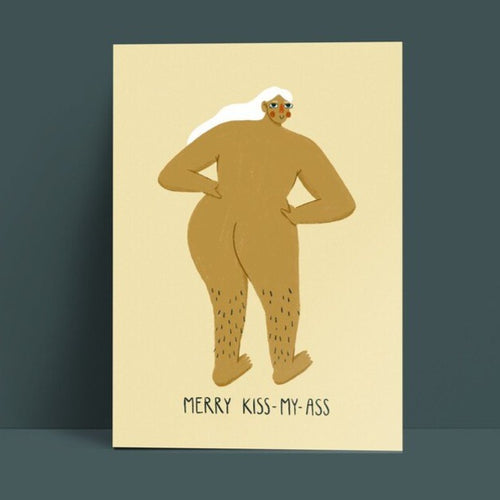 Postcard - Merry Kiss-My-Ass