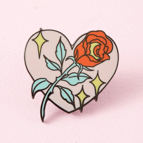 Rose Heart Pin