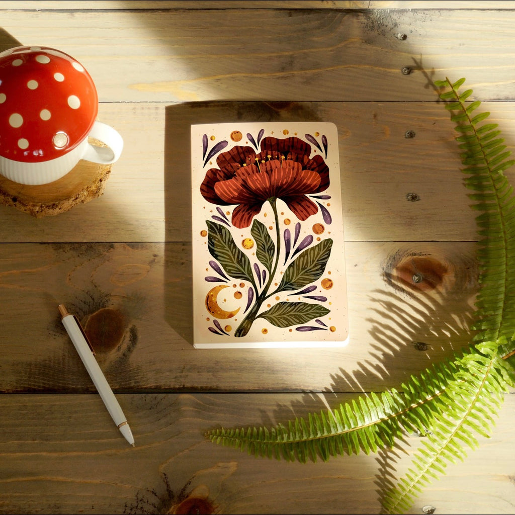 Notizbuch - Burgundy Bloom