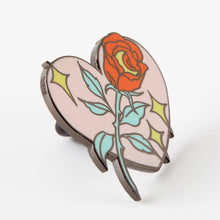 Rose Heart Pin