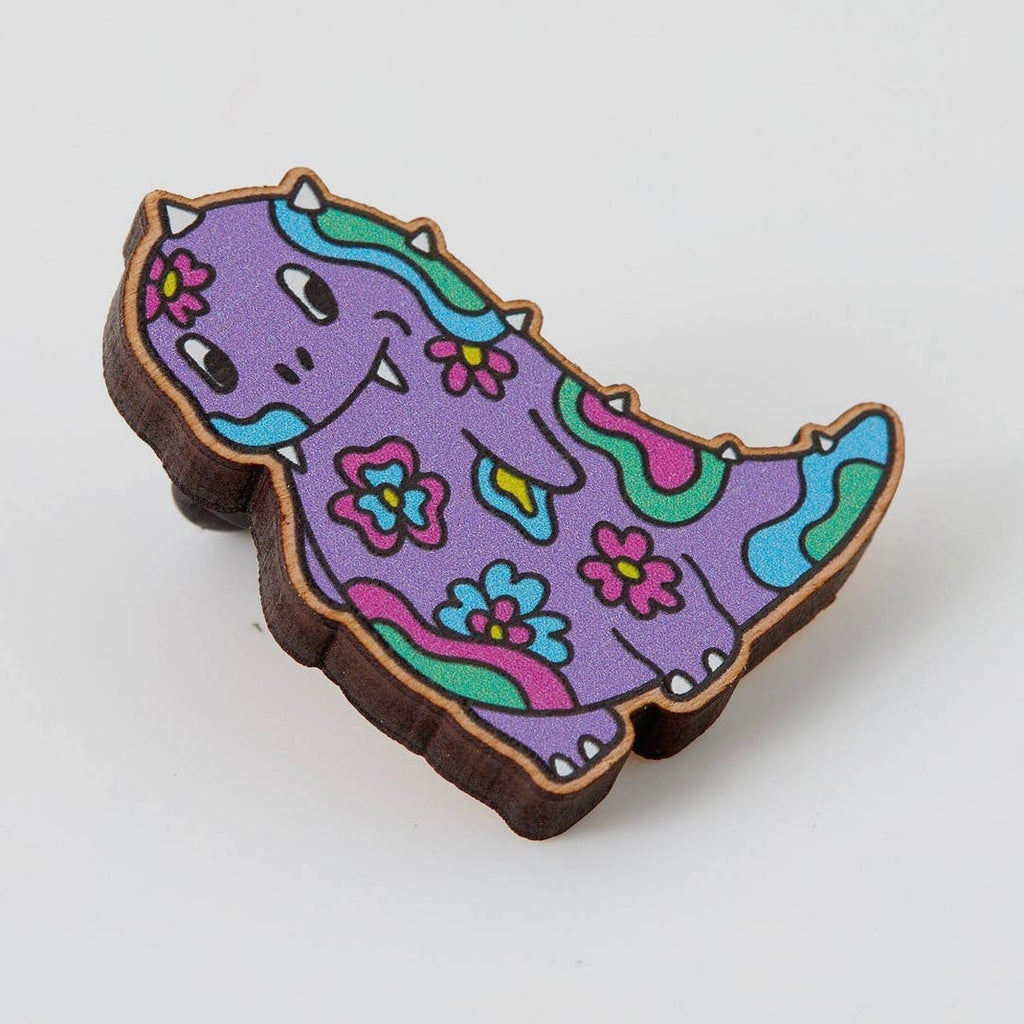 Pin aus Holz - Dinosaur