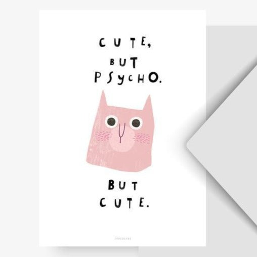 Postkarte - Cute But Psycho