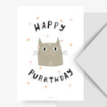 Postkarte - Happy Purrthday